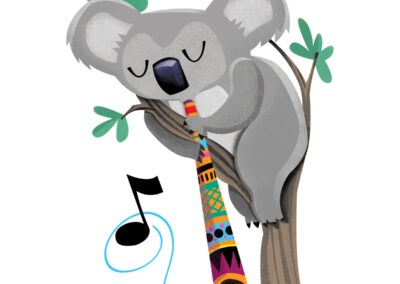 Koala and Didgeridoo